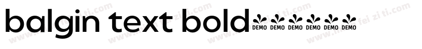balgin text bold字体转换